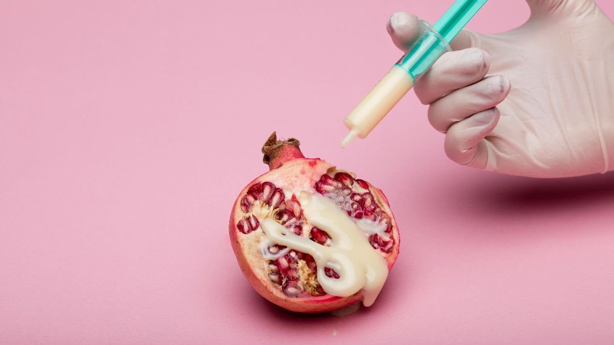 Symbolische Darstellung einer Eizelle mit Pipette als Bild für Insemination, IUI und Kinderwunschbehandlung