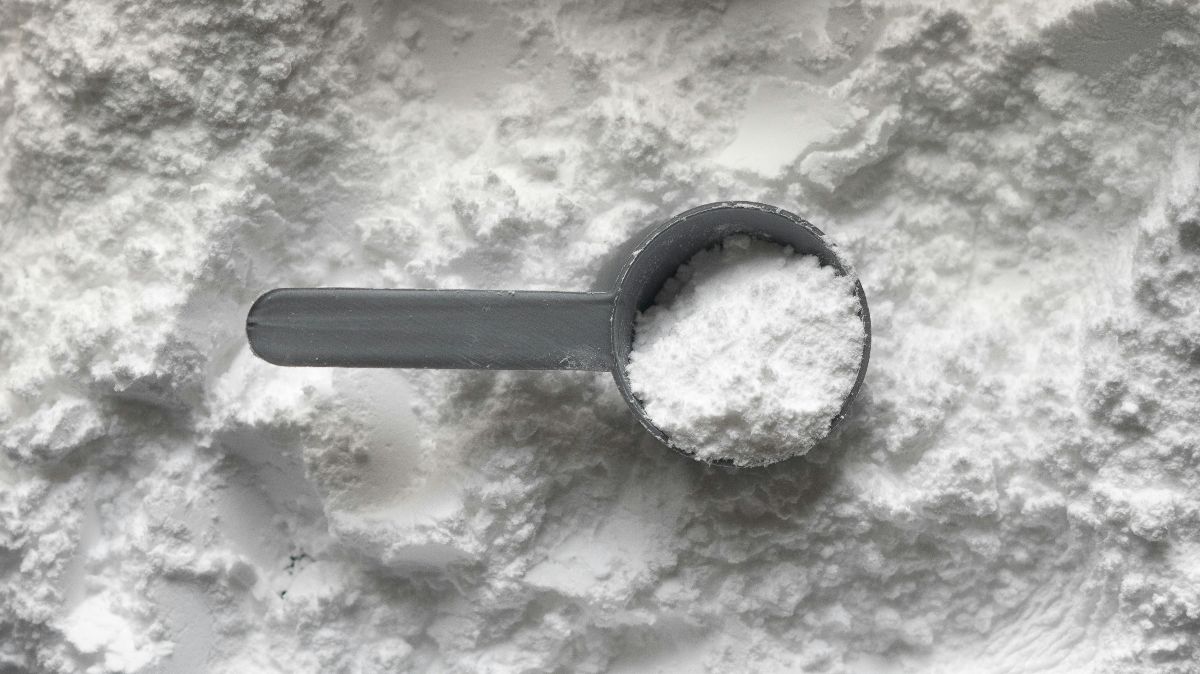 Kreatin-Pulver mit Messlöffel – Supplement beim Kinderwunsch